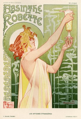 Poster Unique Jugendstil-Abbildung einer Frau