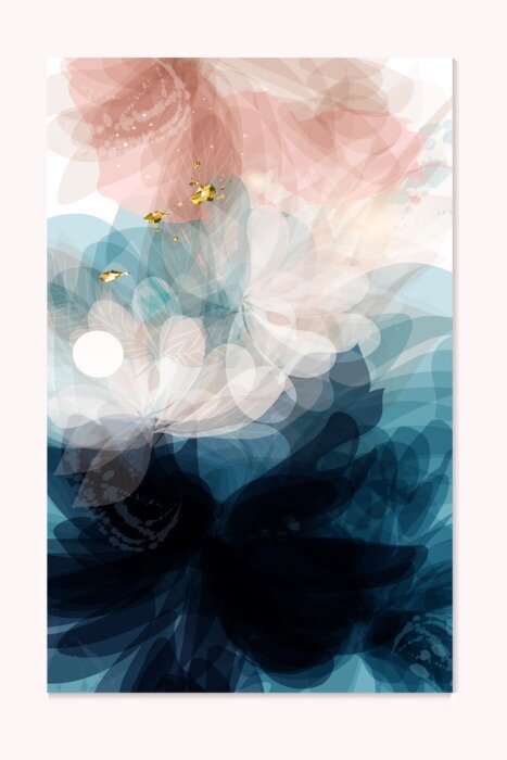 Poster Uniques Design mit malerischem Charakter