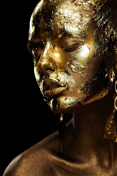 Poster Uniques goldenes Make-up