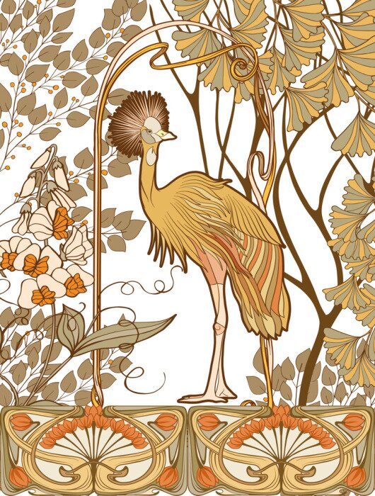 Poster Uniques Muster im Jugendstil