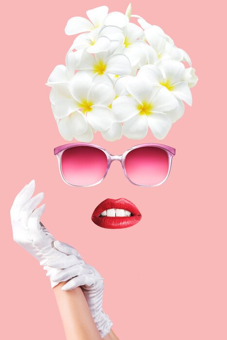 Poster Uniques Muster mit Frauengesicht