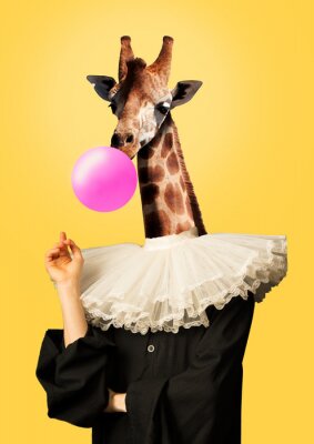 Poster Uniques Porträt einer Giraffe