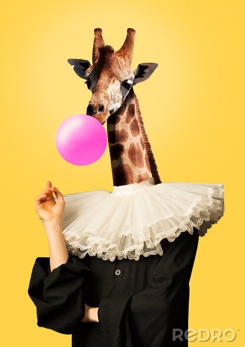 Poster Uniques Porträt einer Giraffe
