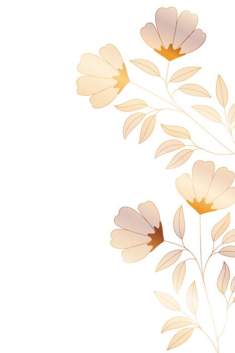 Poster Uniques zartes florales Muster