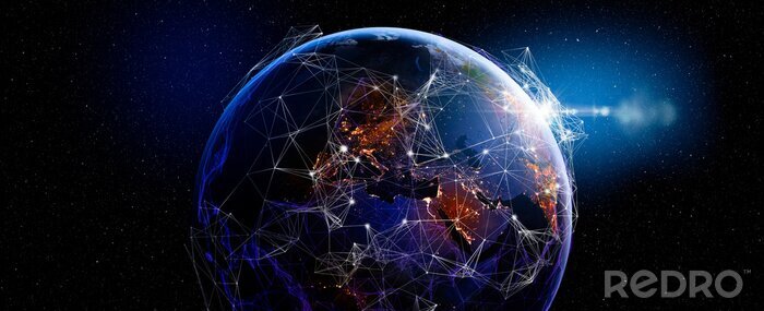 Poster Unser Planet und die Netzwerke der Verbindungen