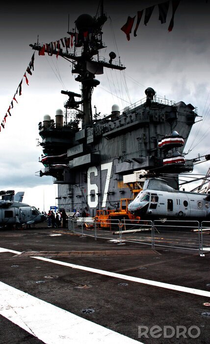 Poster USS-Flugzeugträger John F. Kennedy und Flugzeuge