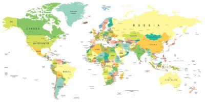 Vektorillustration der Weltkarte
