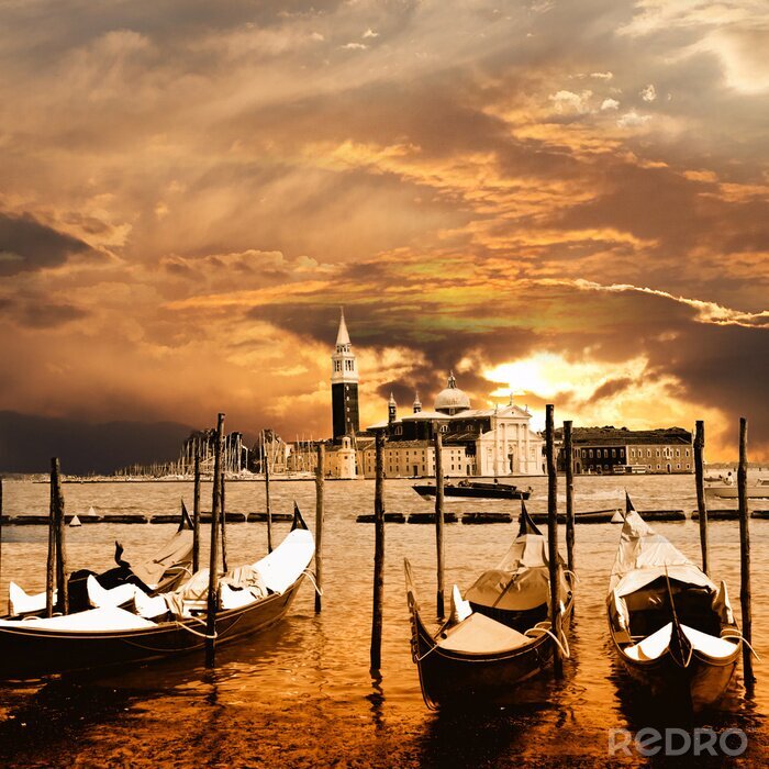 Poster Venedig an einem dramatischen himmel