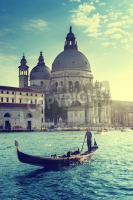 Poster Venedig Italien und Basilika Santa Maria