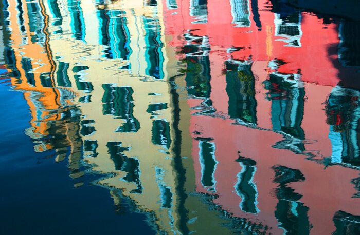 Poster Venezianische Häuser in einer Wasserfläche