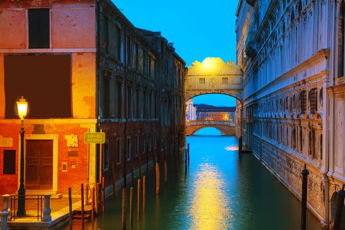 Poster Venezianischer Kanal am Abend