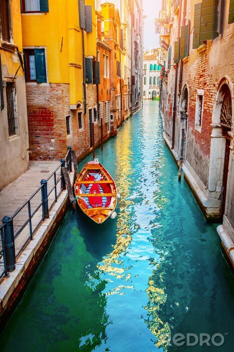 Poster Venezianischer Kanal mit Gondel