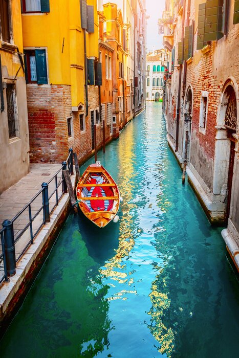 Poster Venezianischer Kanal mit Gondel