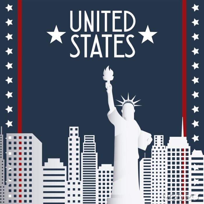 Poster Vereinigte Staaten und New York