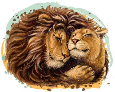 Verliebtes Wildkatzenpaar
