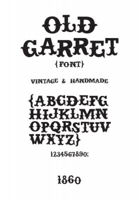 Poster Viktorianischer Typografiestil