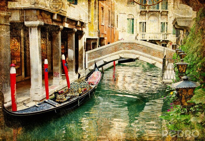 Poster Vintage Architektur von Venedig