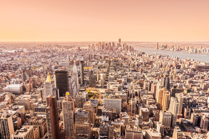 Poster Vintage Blick auf New York City