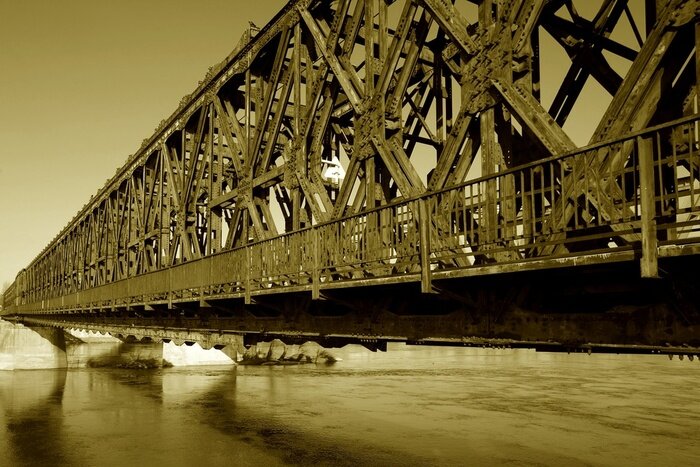 Poster Vintage-Brücke