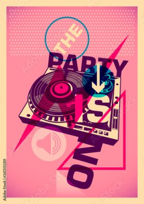 Poster Vintage Disco Druck