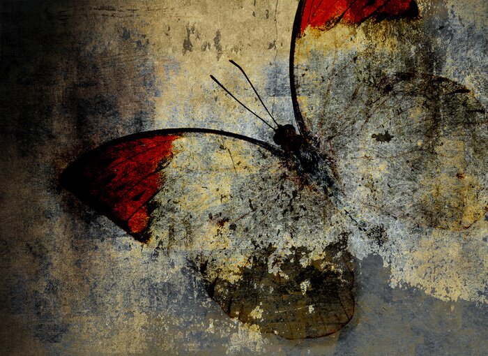 Poster Vintage Schmetterling