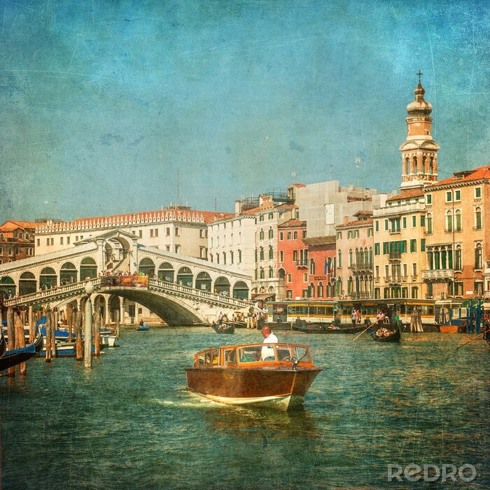 Poster Vintage Stadt Venedig