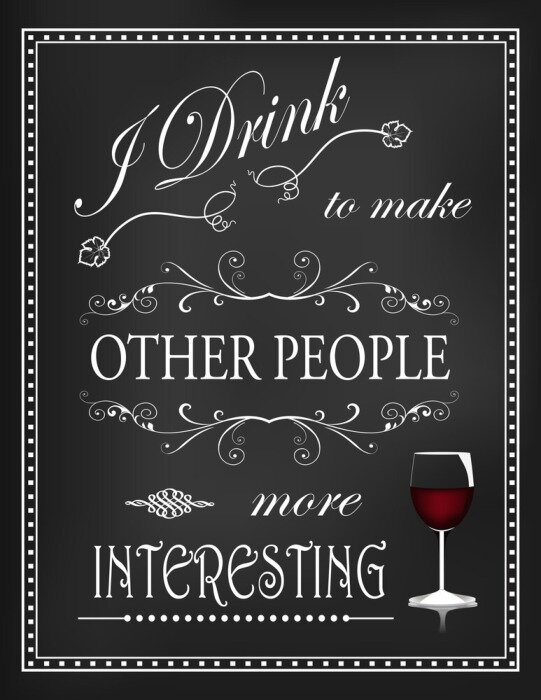 Poster Vintage-Typografie mit Grafiken