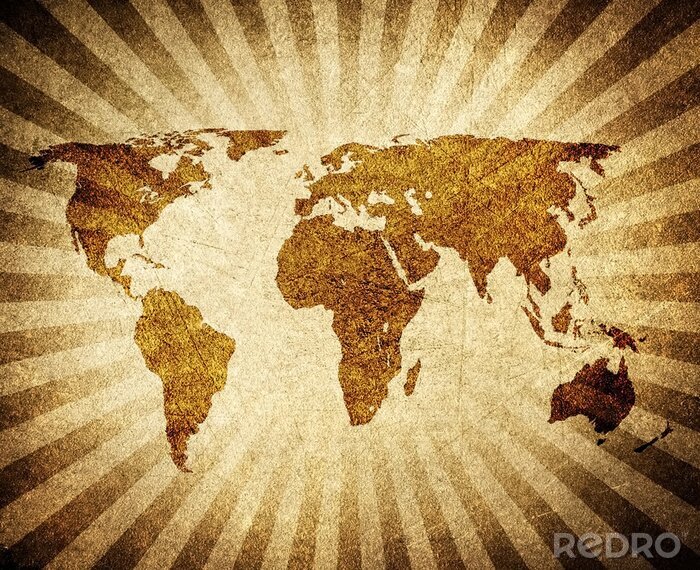 Poster Vintage Weltkarte alt