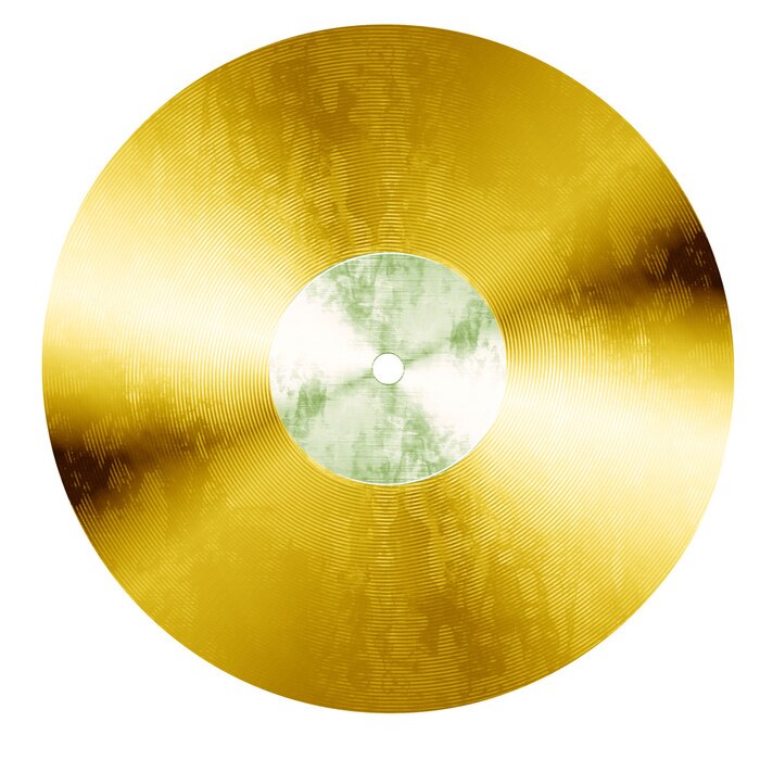 Poster Vinylschallplatte in Farbe