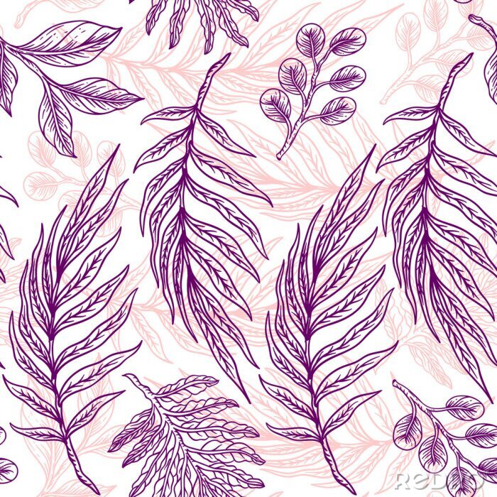Poster Violette Blätter