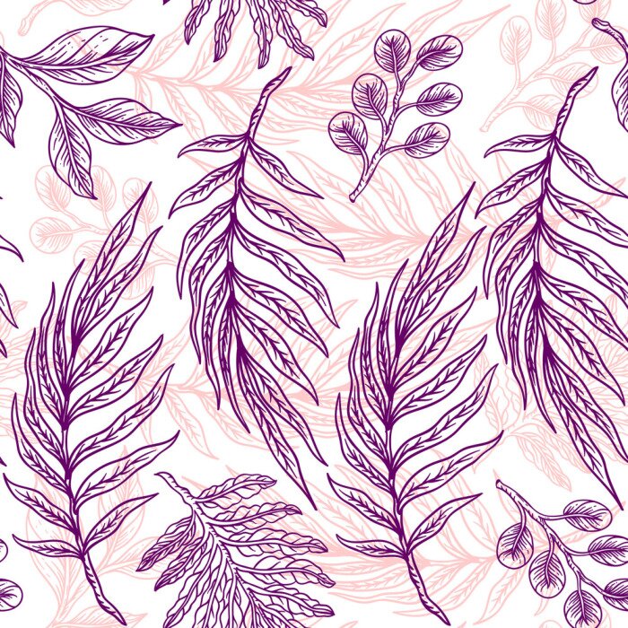 Poster Violette Blätter