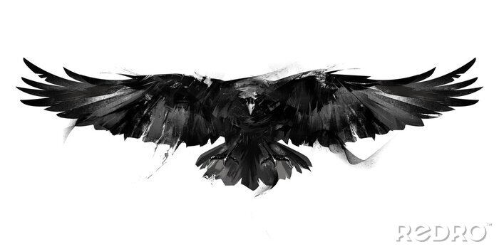 Poster Vogel mit ausgebreiteten Flügeln