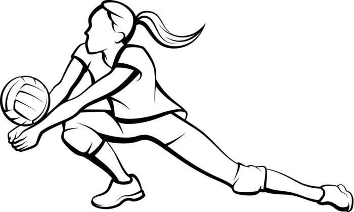 Poster Volleyball Dig Mädchen