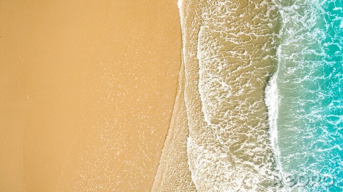 Poster Von oben gesehener Strand