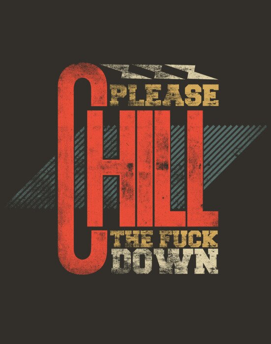 Poster Vulgäre Aufschrift im Retro-Stil