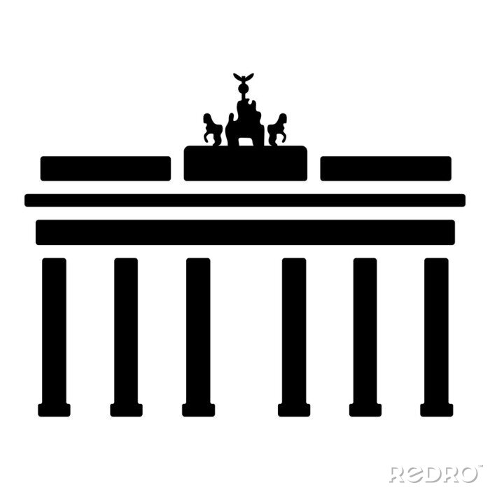 Poster Wahrzeichen Icon -  Brandenburger Tor