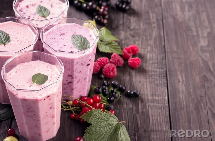 Poster Waldfrucht-Smoothies