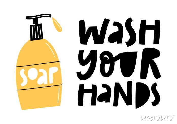 Poster Wasche deine Hände