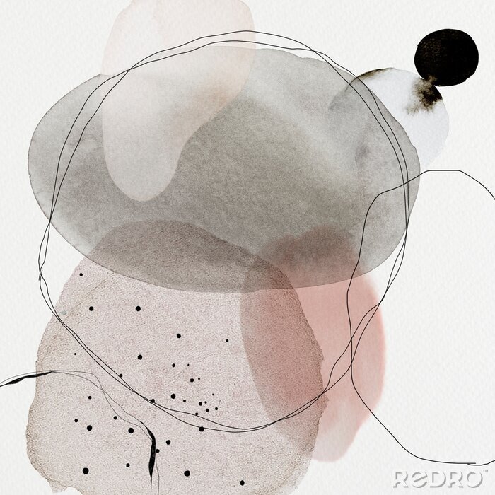 Poster Watercolor abstract design template