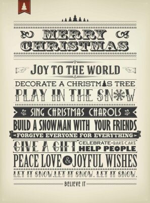 Poster Weihnachts-Inspiration Phrasen