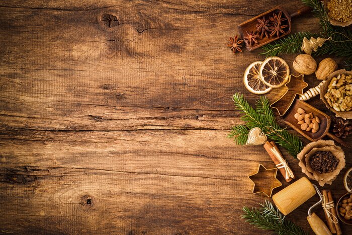 Poster Weihnachtsgewürze für Lebkuchen