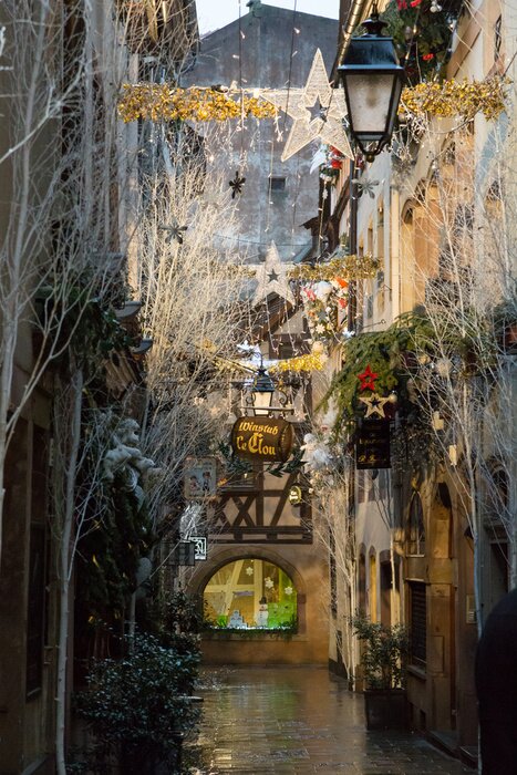 Poster Weihnachtsstraße in Frankreich