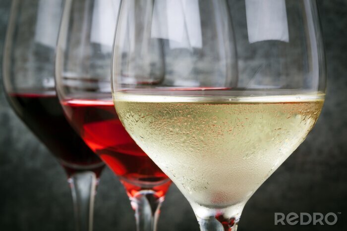 Poster Wein in drei Gläsern
