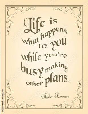 Poster Weinlese-Typografie