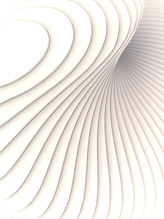 Poster Weiße Bögen 3d