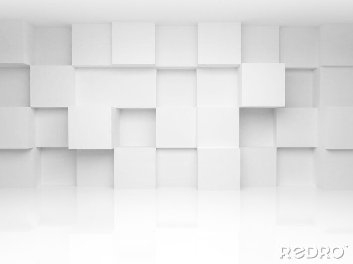 Poster Weißes räumliches Mosaik