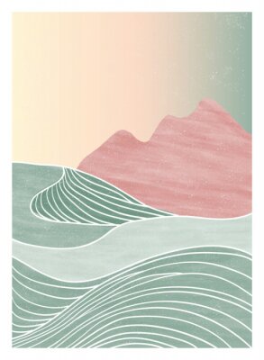 Poster Wellenförmige Landschaftsformationen