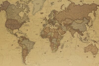 Weltkarte antik alt