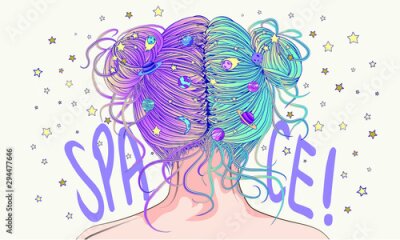 Poster Weltraummädchen