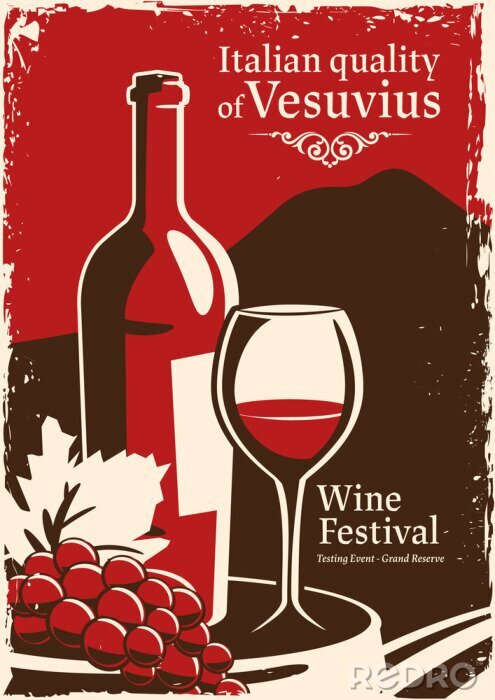 Poster Werbung mit Weinfest